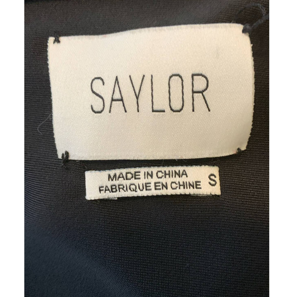 SAYLOR Anthropologie Black Velvet Burnout Romper size Small - Picture 7 of 11